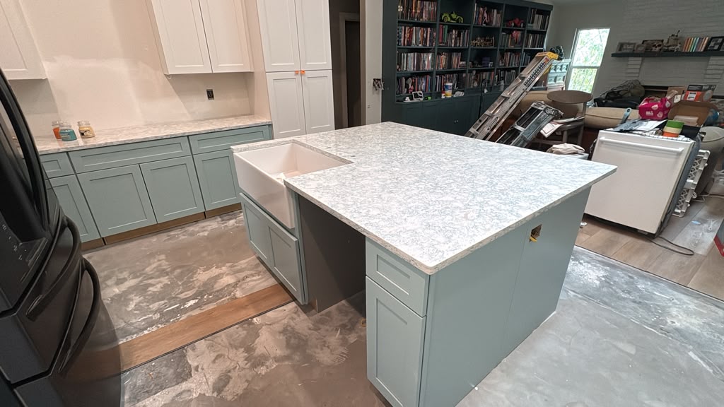 Kitchen Island with Farmhouse Sink
